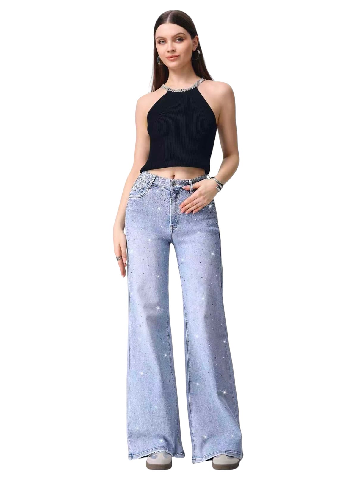 Embellished denim