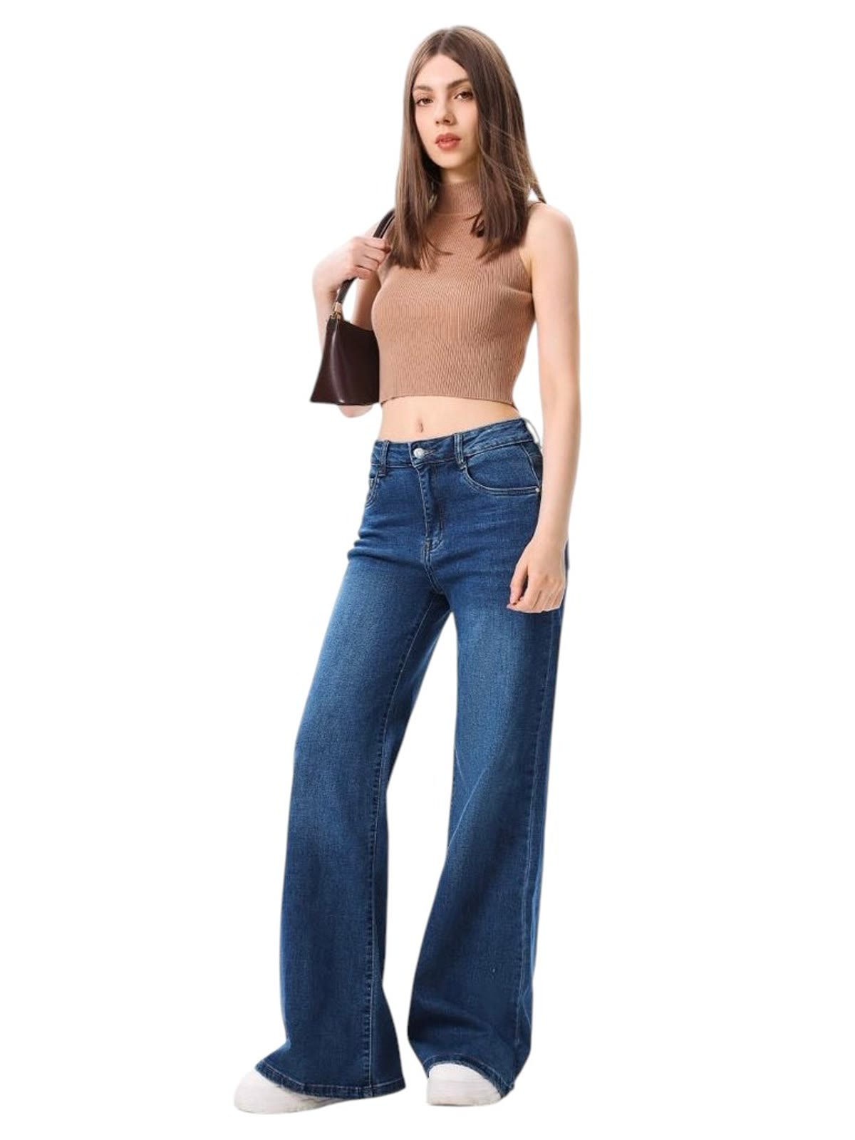Wide-leg denim